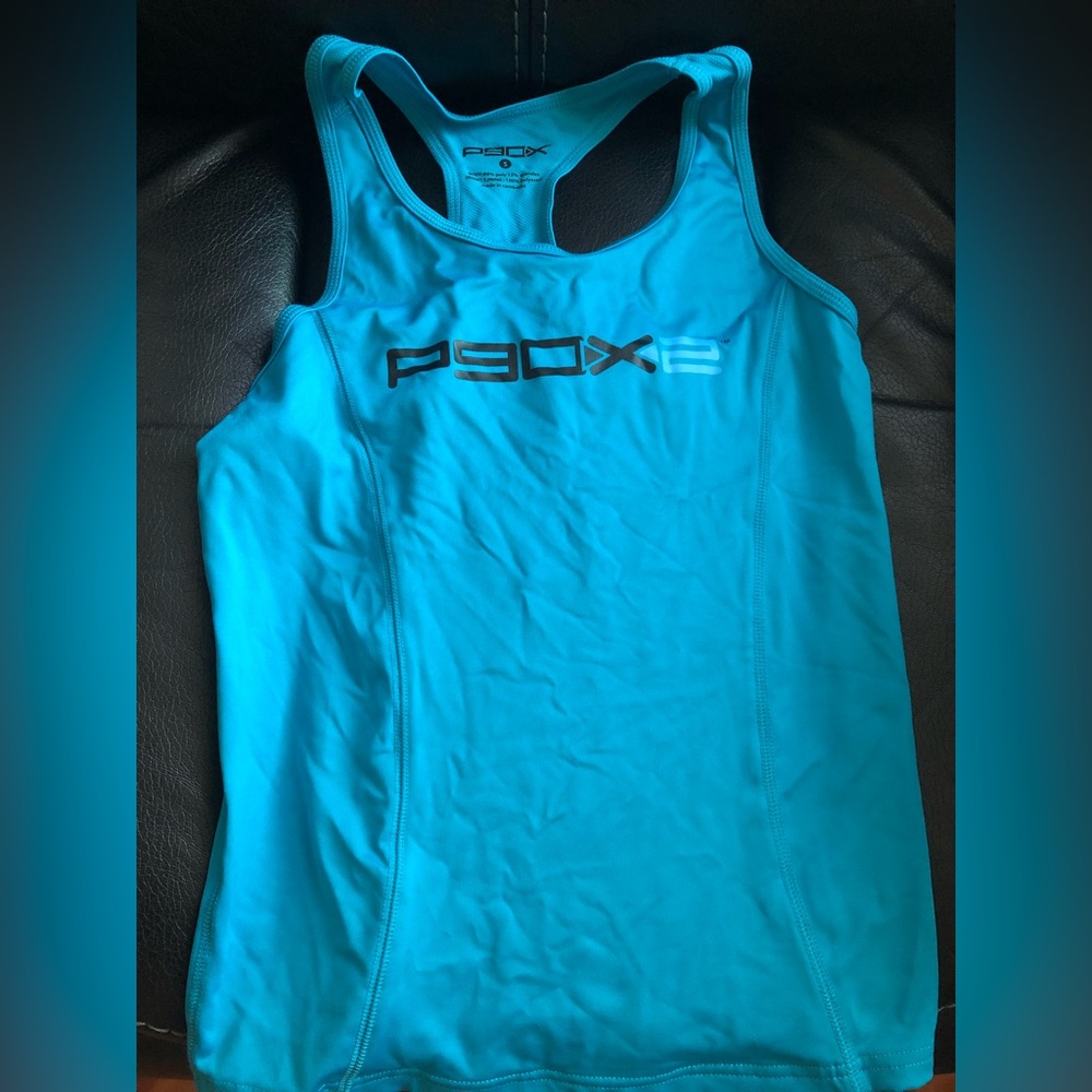 P90x 2 Small Women’s Blue Black Tank top NWOT!